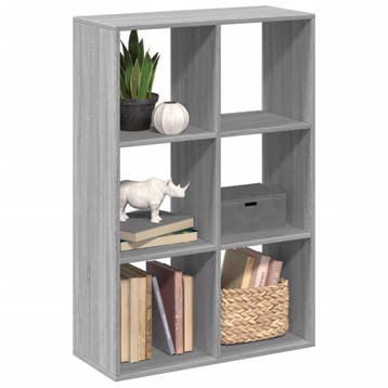 vidaXL Kamerscherm / boekenkast 69,5x29x103,5 cm hout grijs, Minder dan 50 cm, Verzenden, 100 tot 150 cm, Nieuw