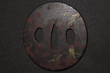 Katana - gesmeed ijzer - C5-800 Bamboo & Bird Tsuba - Japan