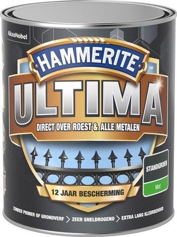 Hammerite Ultima Metaallak Mat Standgroen 750 ml, Ophalen of Verzenden, Nieuw