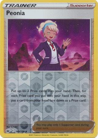 Peonia 149/198 reverse holo Chilling Reign, Ophalen of Verzenden, Nieuw, Losse kaart, Foil