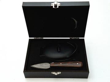 Laguiole - Oyster Knife & Oyster holder - Wengé Black handle, Antiek en Kunst