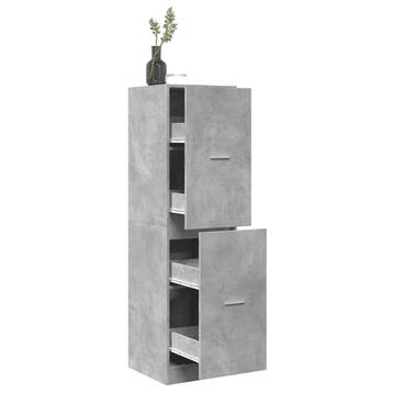 vidaXL Apothekerskast 40x41x144,5 cm bewerkt hout betongrijs, Huis en Inrichting, Verzenden, Nieuw
