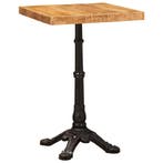 vidaXL Bistrotafel Bruin 50 x 50 x 76 cm Massief Mango Hout, Verzenden, Nieuw