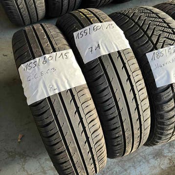 2 x Continental EcoContact 3 155-60-15 Zomerbanden 8mm, Auto-onderdelen, Banden en Velgen, Gebruikt, Ophalen of Verzenden, Band(en)