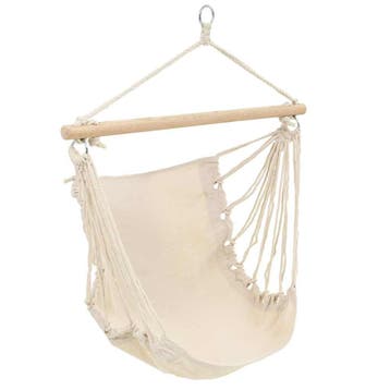 vidaXL Hangstoel creme wit (large), Verzenden, Nieuw