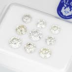 9 pcs Diamant (Natuurlijk) - 1.09 ct - Rond - M - P1, VVS1 -, Nieuw
