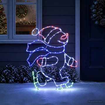 vidaXL LED-figuur schaatsende Kerstman LOVIISA 120 LEDs, Verzenden, Nieuw