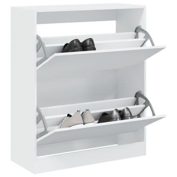 vidaXL Schoenenkast 80x34x96,5 cm bewerkt hout wit, Verzenden, Nieuw