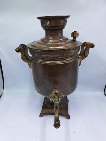Samovar - Waterkoker/Samovar - Messing - Theestoof, Antiek en Kunst
