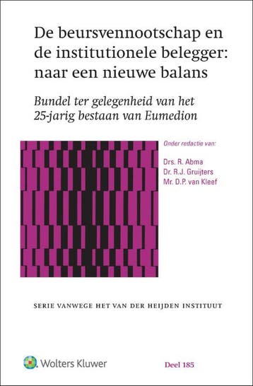 De beursvennootschap en de institutionele belegger: naar een, Verzenden, Zo goed als nieuw