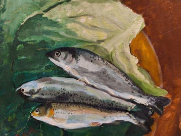Escuela Impresionista Europea (XX) - Bodegón de Sardinas