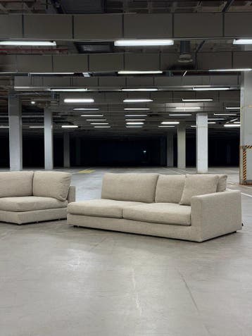 Linteloo Mauro Hoekbank | Boucle | NIEUWSTAAT + Garantie, 300 cm of meer, Ophalen of Verzenden, Zo goed als nieuw, Bank Hoekbank Bankstel Bankje Loungebank Banken Chaise Lounge 