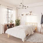 vidaXL Bedframe massief grenenhout 90x190 cm, 90 cm, Eenpersoons, Bruin, Verzenden