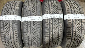4x235-55-17 Petlas Winter 2x5.5m2x6.5m PerBand €60 235 55 17, Auto-onderdelen, Banden en Velgen, Ophalen, Gebruikt, 17 inch, Winterbanden