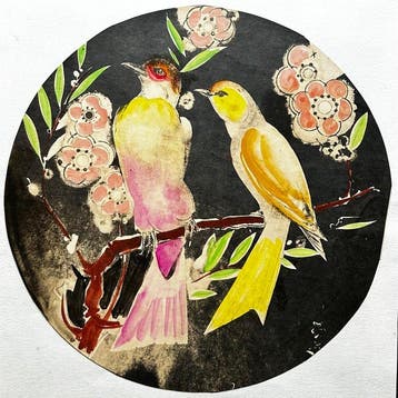 Lucien Virot (1909-2003) - Les oiseaux - projet décor Art