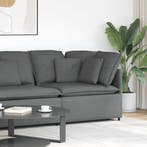 vidaXL Modulaire hoekbank met kussens 100 cm donkergrijs, Huis en Inrichting, Banken | Bankstellen, Verzenden, Nieuw, Stof