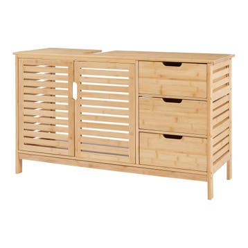 Wastafelonderkast Boksereys bamboe naturel 60x100x35 cm [en., Verzenden, Nieuw
