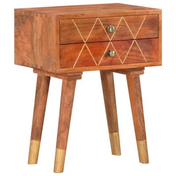 vidaXL Nachtkastje 43x30x58 cm massief mangohout, Huis en Inrichting, Slaapkamer | Nachtkastjes, Minder dan 45 cm, Verzenden, Nieuw