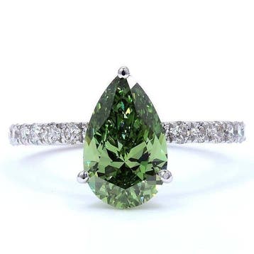 Zonder minimumprijs - Ring - 18 karaat Witgoud - 2.44ct. tw., Nieuw