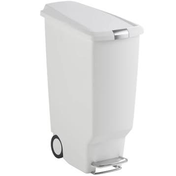 Pedaalemmer | SLIM STEP CAN | Kunststof | Wit | 40L |, Verzenden, Nieuw in verpakking