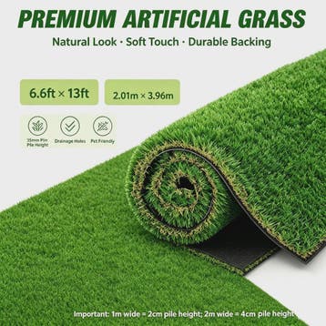 Realistisch Kunstgras Rol - 35mm Hoge Dichtheid, UV-bestendi, Tuin en Terras, Verzenden, Nieuw