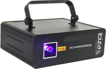 Ibiza Light SCAN2000RGB - DMX Bestuurde 2000mW RGB Laser met, Ophalen of Verzenden, Nieuw