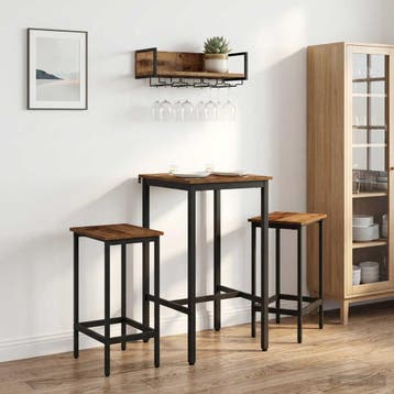 vidaXL Bartafel 52 x 52 x 90 cm Bewerkt hout Oud hout, Huis en Inrichting, Verzenden, Nieuw