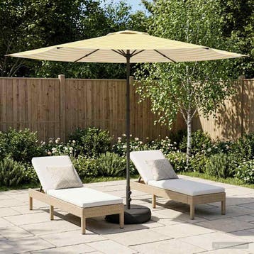 vidaXL Tuinparasol met Basis Rechthoekig 3 x 3 m Polyester, Verzenden, Nieuw, 2 tot 3 meter
