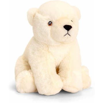 Keel Toys ijsbeer knuffel - pluche - wit - zittend - 18 cm, Verzenden, Nieuw