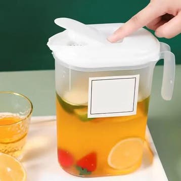 Koelkast Waterkan met Filterdeksel 1,5L Kunststof Sapkan, Verzenden, Nieuw