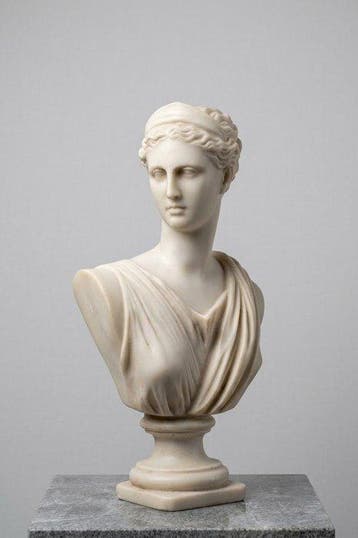 Figuur - Busto di Diana - Gereconstrueerd Carrara-marmer, Antiek en Kunst