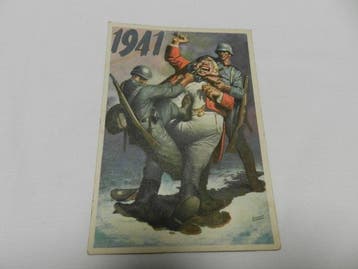 Italië - 1941 - Twee soldaten doen alsof ze tandartsen zijn., Verzamelen, Ansichtkaarten | Buitenland, Gelopen