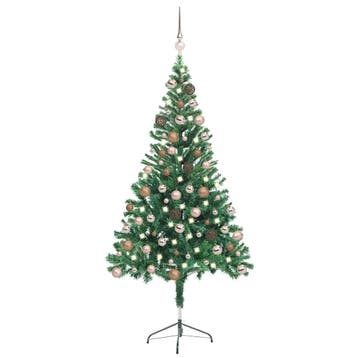 vidaXL Kunstkerstboom met verlichting en kerstballen 380, Verzenden, Nieuw