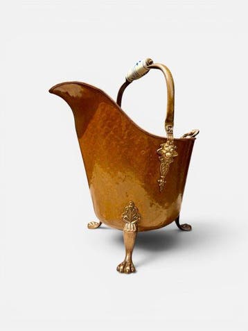 Emmer - Tuinpot – Leeuwenpootvoeten - 41cm/ 2,75cm - Koper, Antiek en Kunst