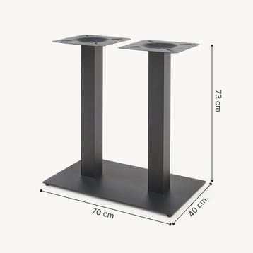 Tafelonderstel Vadejord verstelbaar 70x40x73 cm zwart [en.ca, Huis en Inrichting, Verzenden, Nieuw