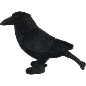 Pluche kraai/raaf knuffel - 18 cm - zwart - vogel, Verzenden, Nieuw