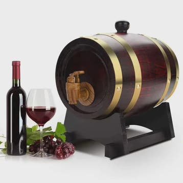 Houten Wijnvat 1L, 1.5L, 3L - Vintage Eiken Vat voor Wijn, W, Verzenden, Nieuw