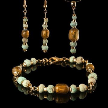 Het oude Egypte, Grieks-Romeinse periode Earrings, Bracelet,, Sieraden, Tassen en Uiterlijk, Antieke sieraden