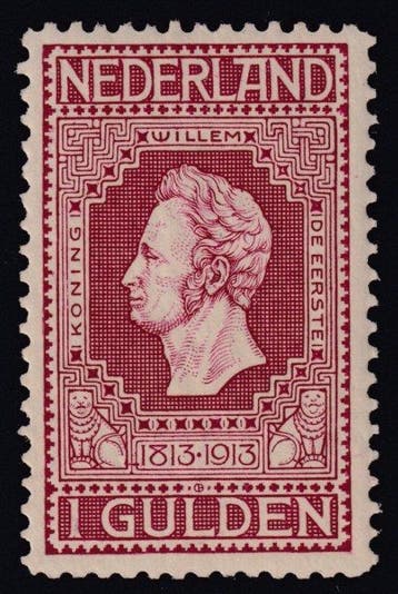 Nederland 1913 - Jubileumzegels 100 jaar - 1 gulden NVPH# 98, Gestempeld