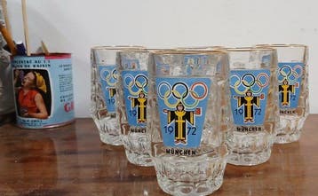 Bierpul - Glas - Olympische Spelen 1972 in München, Antiek en Kunst