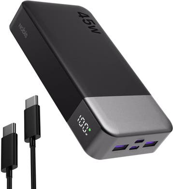 Powerbank - 20000 mah - 45W Snellader - Zwart - NOBIS, Verzenden, Zo goed als nieuw