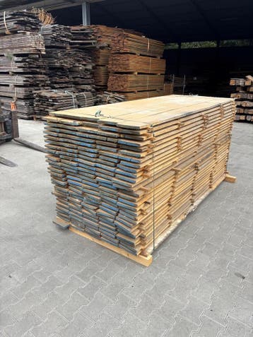 Eiken planken 2 x 20 cm WINDDROOG 250 &amp; 300 cm lang!, Nieuw, Eiken, Plank