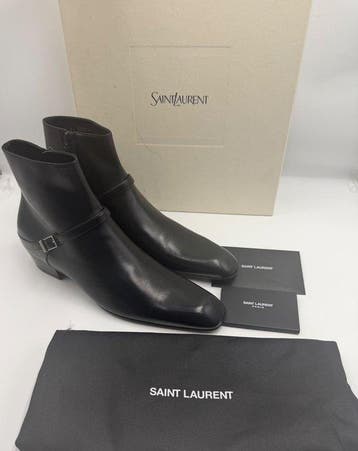 Saint Laurent - Enkellaarsjes - Maat: EU 42, Nieuw
