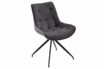 Design stoel DIVANI donkergrijs metalen frame zwart in, Ophalen of Verzenden, Nieuw