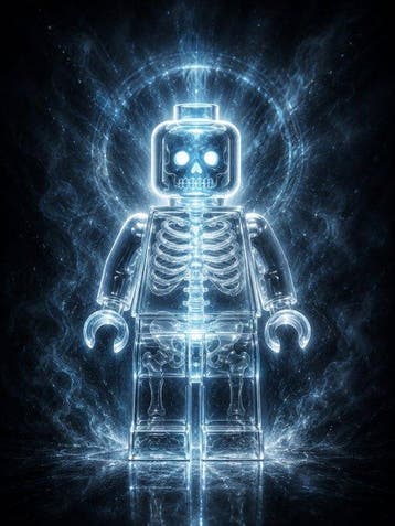 Shayer - LEGO Skeleton – The Light Beneath the Bones - XL -, Nieuw