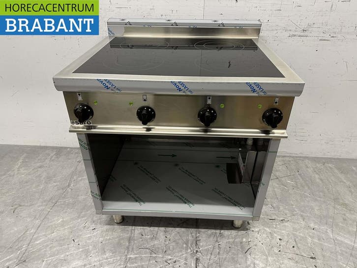 RVS Saro Keramisch fornuis kookplaat 4 pitten 400V 80 cm, Zakelijke goederen, Horeca | Keukenapparatuur, Nieuw zonder verpakking
