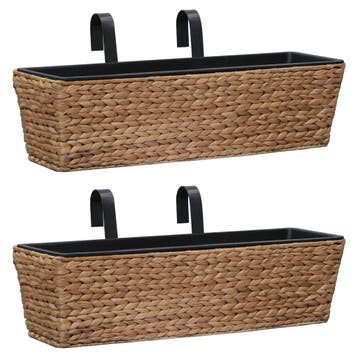 vidaXL Plantenbakken 2 st waterhyacint, Overige materialen, Minder dan 30 cm, Verzenden, Nieuw