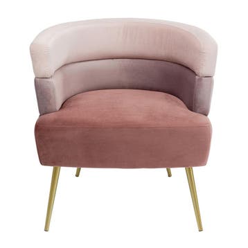 *WOONWINKEL* Kare Design Sandwich Roze Design Fauteuil Fluwe, Huis en Inrichting, Fauteuils, Verzenden, Nieuw, Stof