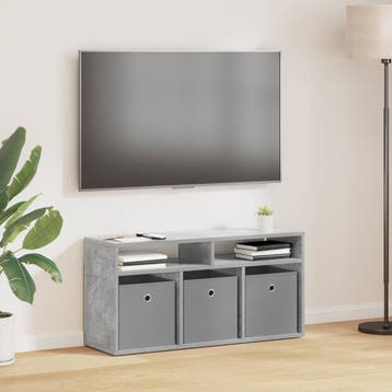 vidaXL Laagkast met lade Beton Grijs 87 x 27,5 x 43 cm, Huis en Inrichting, Kasten | Televisiemeubels, Verzenden, Nieuw, 50 tot 100 cm