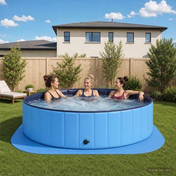 vidaXL Zwembad Grondmat 36 st Ø 350 cm Rond EVA Schuim Blauw, Verzenden, Nieuw